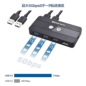 分配器・切替器 Cable Matters 8K KVM Switch Amazon.co.jp: Cable Matters 8K KVM DisplayPort スイッチ 2台